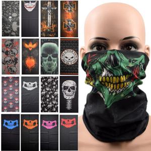바이크 오토바이 자외선 차단 멀티스카프 해골 마스크 넥워머