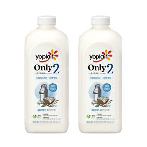 요플레 Only2 플레인 요거트 1.8L 2병