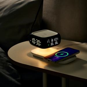 마노 15W 고속무선충전 무드등 알람 캘린더 온습도 탁상시계 OTD-1021WC