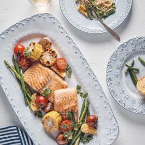 보르달로 핀헤이로 플로라 직사각 플래터 45.3cm