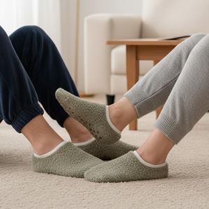 남녀공용 겨울 방한 보온 발목 덧신 미끄럼방지 기모 털 버선 두꺼운 단목 양말 페이크삭스