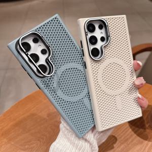 갤럭시 S25 S24 S23 울트라 플러스 에어매쉬 렌즈링 맥세이프 케이스 1396