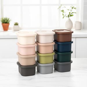 [리퍼] 한정수량!국내산 플래티넘 실리콘 전자레인지 냉동 밥 이유식 소분 용기 200ml