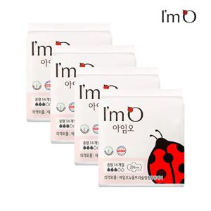아임오 유기농 순면 생리대 중형 14P x4개