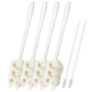 100%국내제조 긴손잡이 프리이엄 필터폼4P 롱빨대세척솔2P(275mm 8mm헤드)