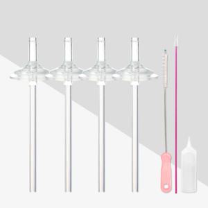 하이비 2단계 간편빨대4P 풀세트 더블하트 유미 모윰 스펙트라 젖병 호환