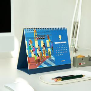 자폐인 디자이너의 일러스트로 사랑스러운 2026년을 만들어요, 탁상용 달력