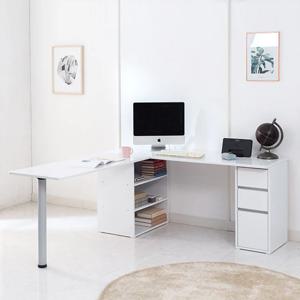 G1241 ㄱ자형 수납 책상 1600 3colors