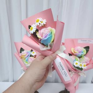 무지개 졸업 꽃다발 한송이 어린이집 유치원 학예회 입학 생일 프로포즈 재롱잔치 발표회