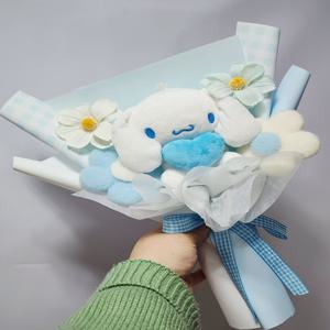 산리오 시나모롤 인형꽃다발 강아지 간식 킨더조이 사탕 졸업 어린이 유치원 입학 재롱잔치