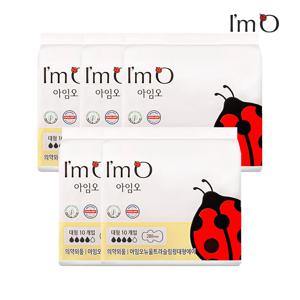 아임오 유기농 순면 생리대 대형 10P x5개