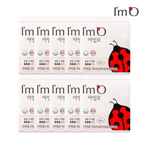 아임오 유기농 순면 생리대 중형 14P x10개