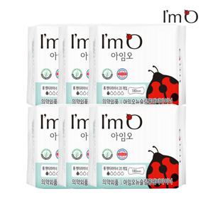 아임오 유기농 순면 생리대 롱 팬티라이너 20P x6개