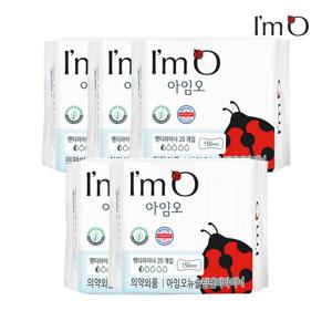 아임오 유기농 순면 생리대 일반 팬티라이너 20P x5개