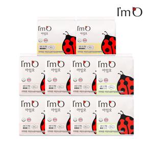 아임오 유기농 순면 생리대 소형 12P x2개+중형 14P x6개+대형 10P x2개