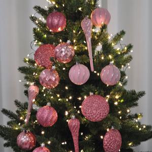 핑크 믹스볼 15알 오너먼트 1세트 크리스마스 겨울 카페장식소품 교회성당 대형트리