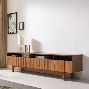 폰즈 AV선반 멀바우 티비다이 4서랍 낮은 거실장 2000