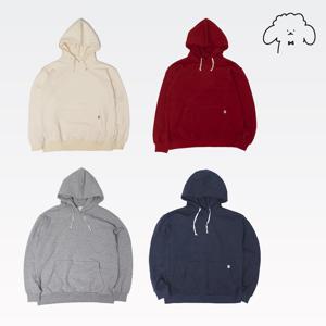 애견 강아지 무지 기모 견주 커플 후드티