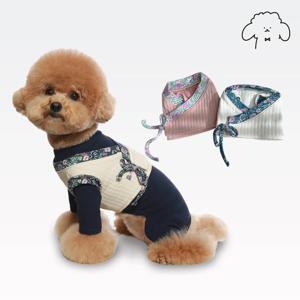 반려동물 오밀조밀 감성 누비 배자 한복 S-XL, 2 colors