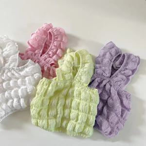 반려동물 강아지옷 뽀글이 큐브 크롭 나시