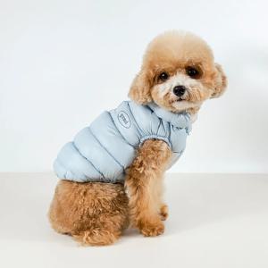 반려동물 강아지패딩 말랑 하네스홀 웰론 패딩 조끼+파우치증정 S-2XL, 4 colors