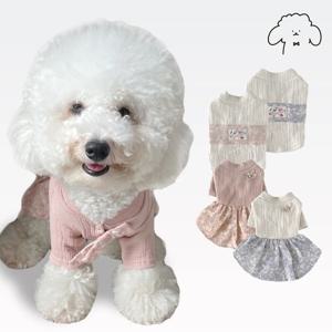 반려동물 강아지 명절 오가닉 순면 생활 한복 S-XL (원피스/두루마기)