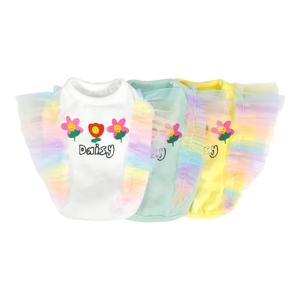 반려동물 강아지옷 레인보우 엔젤 크롭 티셔츠 S-2XL, 3 colors