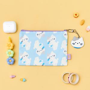 코튼 밀크캣 코스메틱 파우치 우유