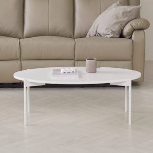 그리드 타원 소파테이블 화이트