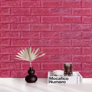 폼블럭 블럭아이 와인 브릭 12장 건자재 단열벽지 냉난방 곰팡이방지 외풍차단