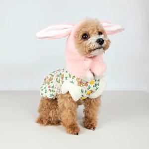 강아지모자 깡총 토끼 후리스 모자, 2 colors