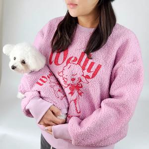 반려동물 커플룩 덤블 양 웰리 맨투맨 견주용 free, 2 colors