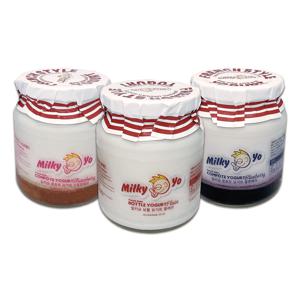 무항생제 원유 최상급 유산균 보틀&콩포트 330g 3종 2개입(플레인,스트로베리,블루베리)