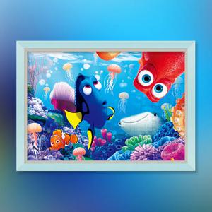 도리를 찾아서 - 궁금증 (오버사이즈) 직소 퍼즐+액자 세트 디즈니 애니메이션 100피스