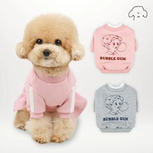 반려동물 강아지옷 풍선껌소녀 레이스 맨투맨 S-2XL, 2colors