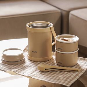 스테인리스 일체형 진공 보온 도시락 1.3L