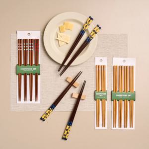 감성 우드젓가락 4p 세트 3 style