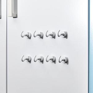 WOW 현관에 착착 마스크 및 다용도 자석후크 8P WHITE