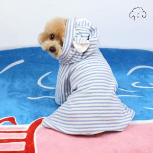 반려동물 강아지옷 곰돌이 판초타월 S-XL, 2colors