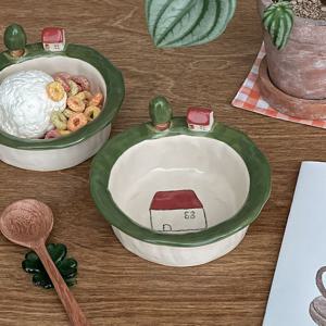 즐거운 나의집 시리얼볼 요거트볼 샐러드 보울 집모양그릇