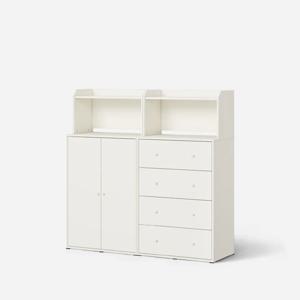 샘키즈 보나 일반 옷장+낮은상부장 세트 1600