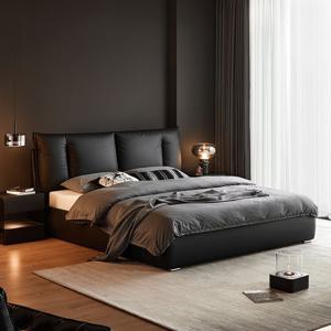 [리퍼] 맥시멀 하이엔드 천연 가죽 침대 프레임 LK 라지킹