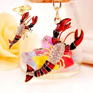 큐빅 랍스터 열쇠고리 바닷가재 키링 차키 핸드백 팬던트 키홀더