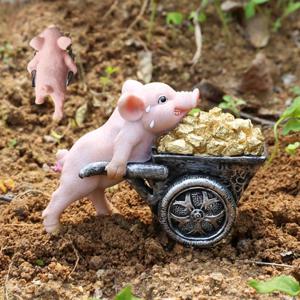개업 선물 풍수 인테리어 장식품 미니어처 재물운 금나르는 돼지 모형