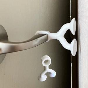 문콕 문닫힘방지 방문 스토퍼 실리콘 빨판 문고리 도어 손잡이 쿠션