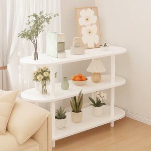 거실 베란다 화이트 3단 선반 공간맞춤 미니 테라스 틈새선반