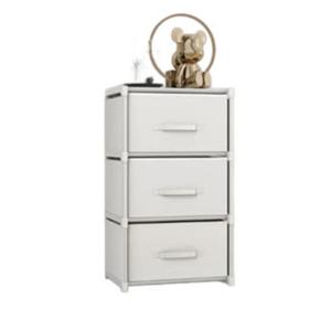 심플 사이드 서랍장 3단 화이트