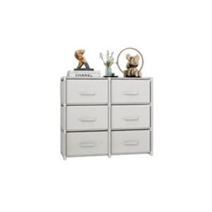 심플 사이드 서랍장 6단 화이트