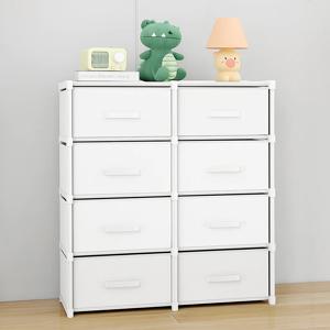 심플 사이드 서랍장 8단 화이트