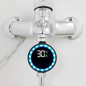 [해외] 자가발전 샤워기 온도표시 수력발전 샤워기온도계
